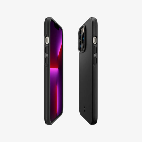 ACS03674 - iPhone 13 Pro Max Case Thin Fit in black showing the back